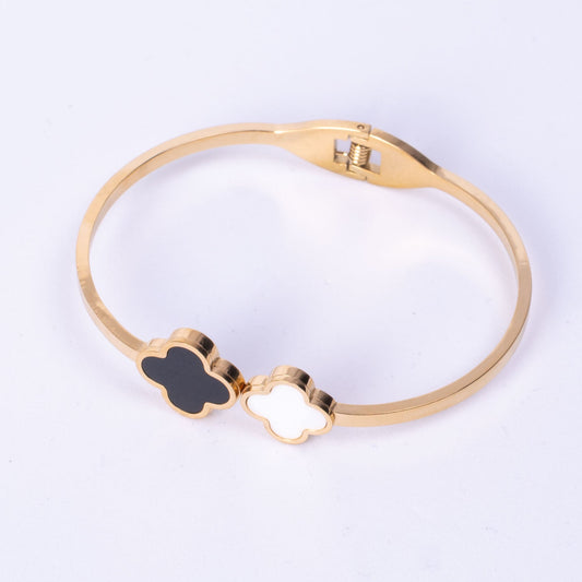 PULSERA BRAZALETE TREBOL — 3MM — MUJER