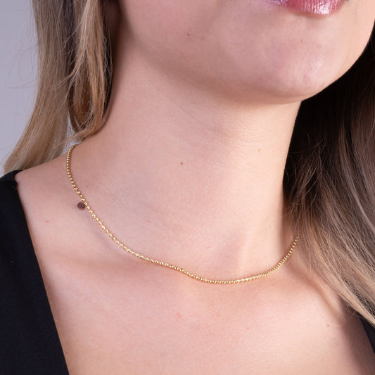 CADENA MILITAR DIAMANTADA — MUJER — 3MM