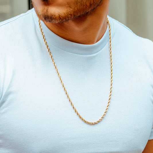 COMBO LAZO X3 - CADENA LAZO 4MM + PULSERA 4MM + DIJE CRUZ LAZO