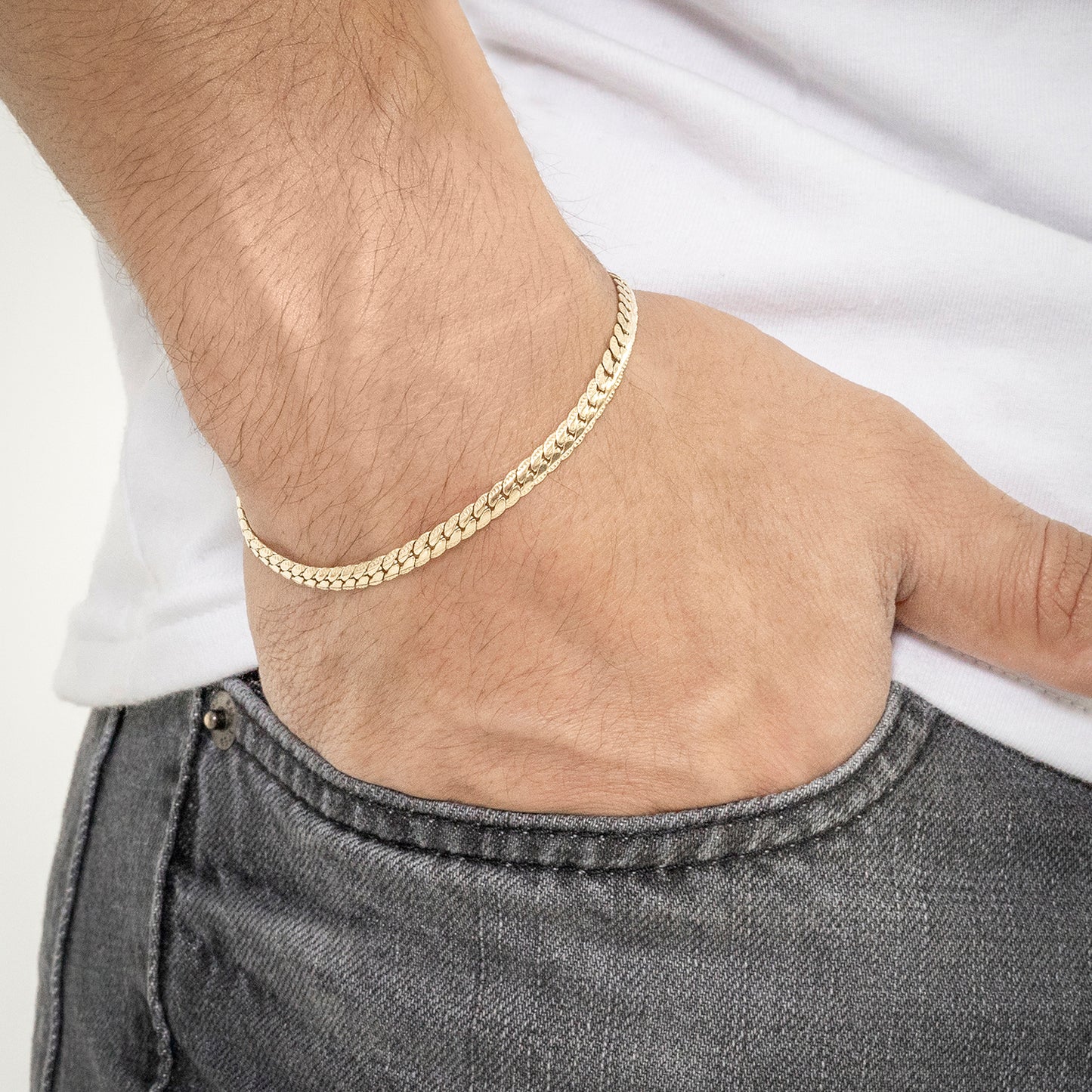PULSERA GRABADA — 6MM — HOMBRE