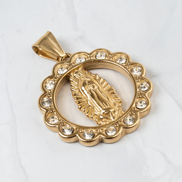 DIJE — VIRGEN CON PIEDRAS