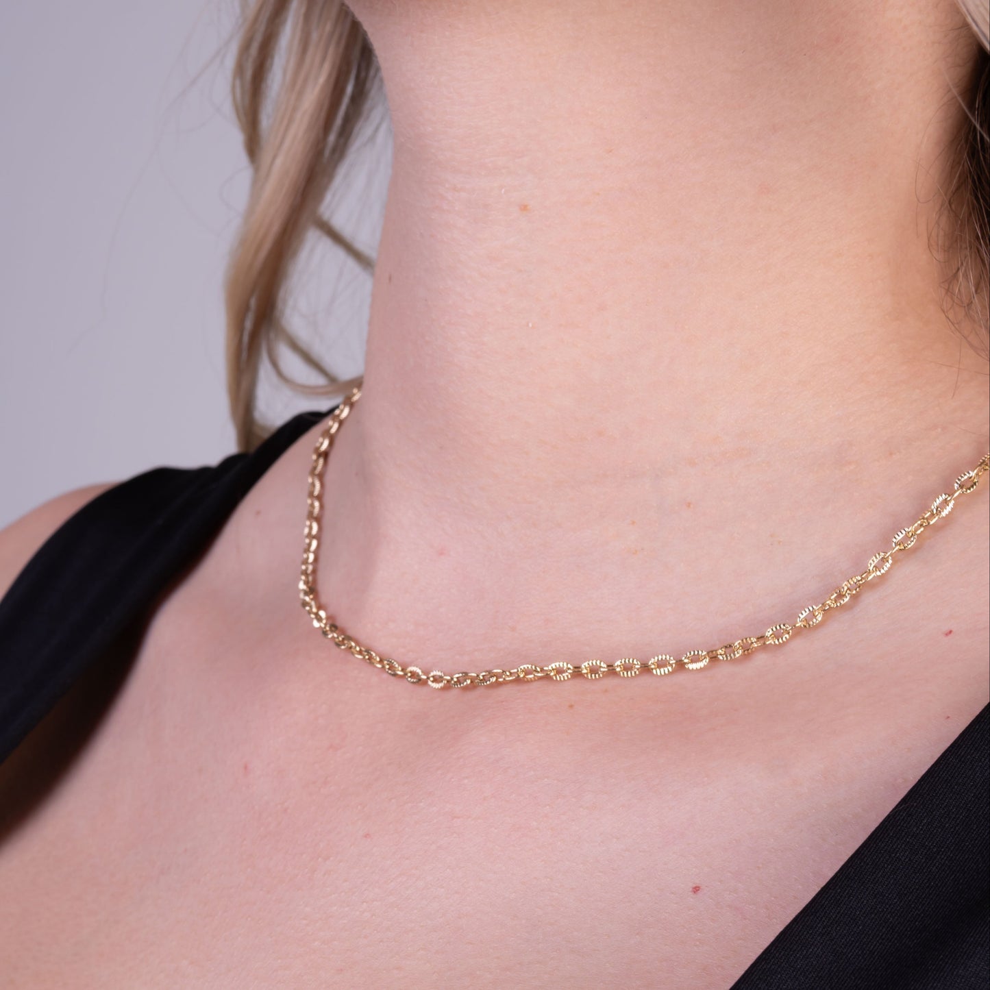 CADENA OVALO — MUJER  — 3MM