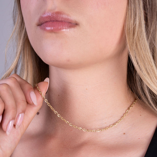 CADENA OVALO — MUJER  — 3MM