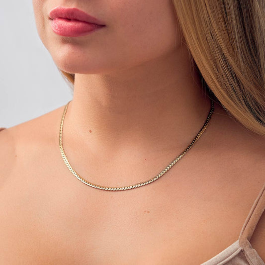 CADENA GRABADA — MUJER  — 3MM