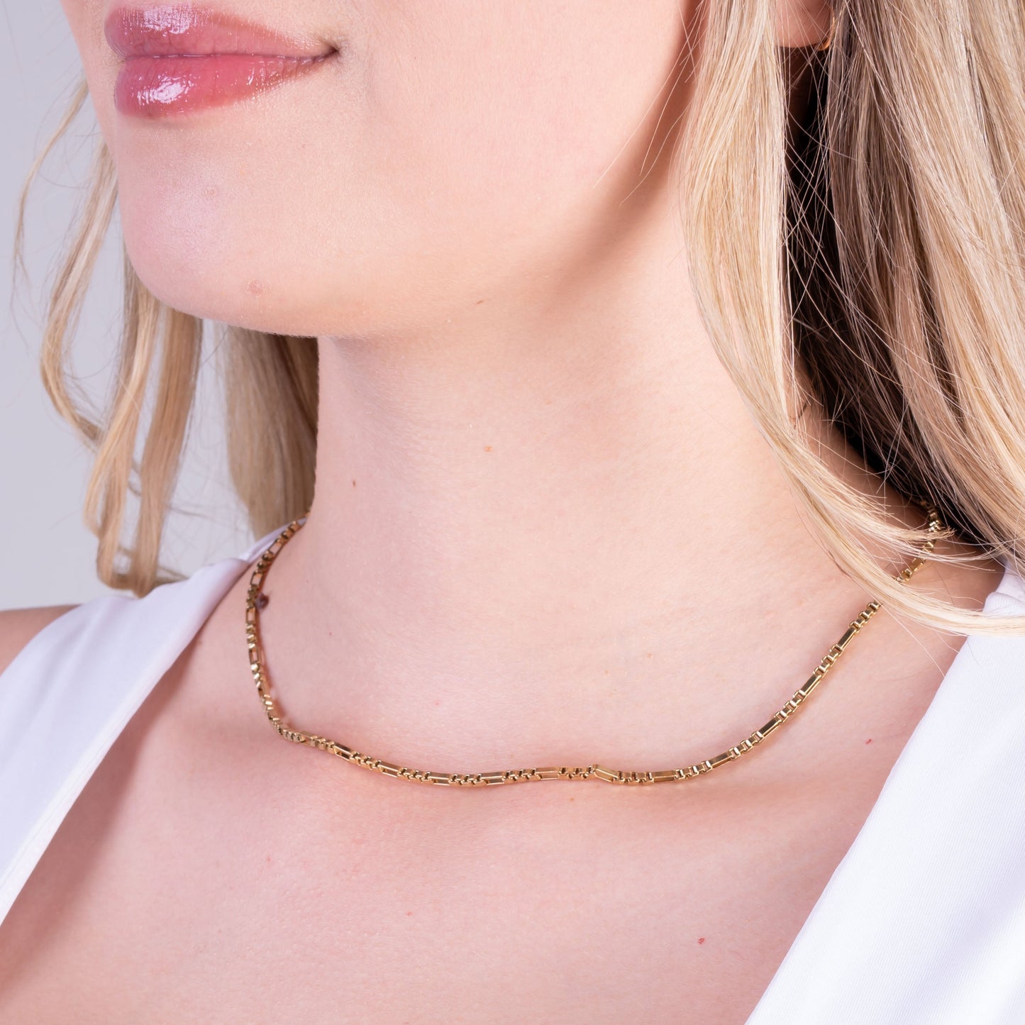 CADENA CUBOS — MUJER  — 3MM