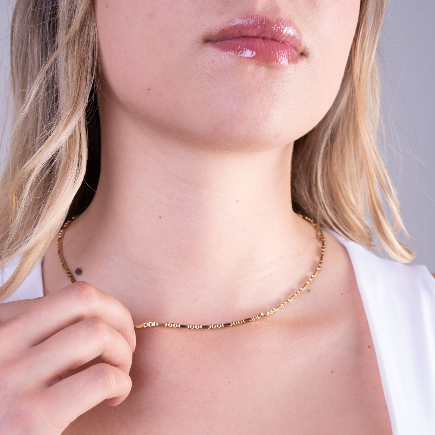 CADENA CUBOS — MUJER  — 3MM