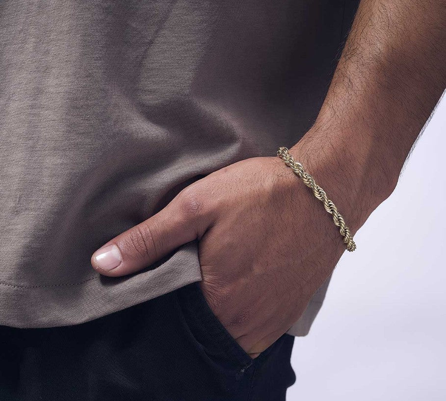 COMBO LAZO X3 - CADENA LAZO 4MM + PULSERA 4MM + DIJE CRUZ LAZO