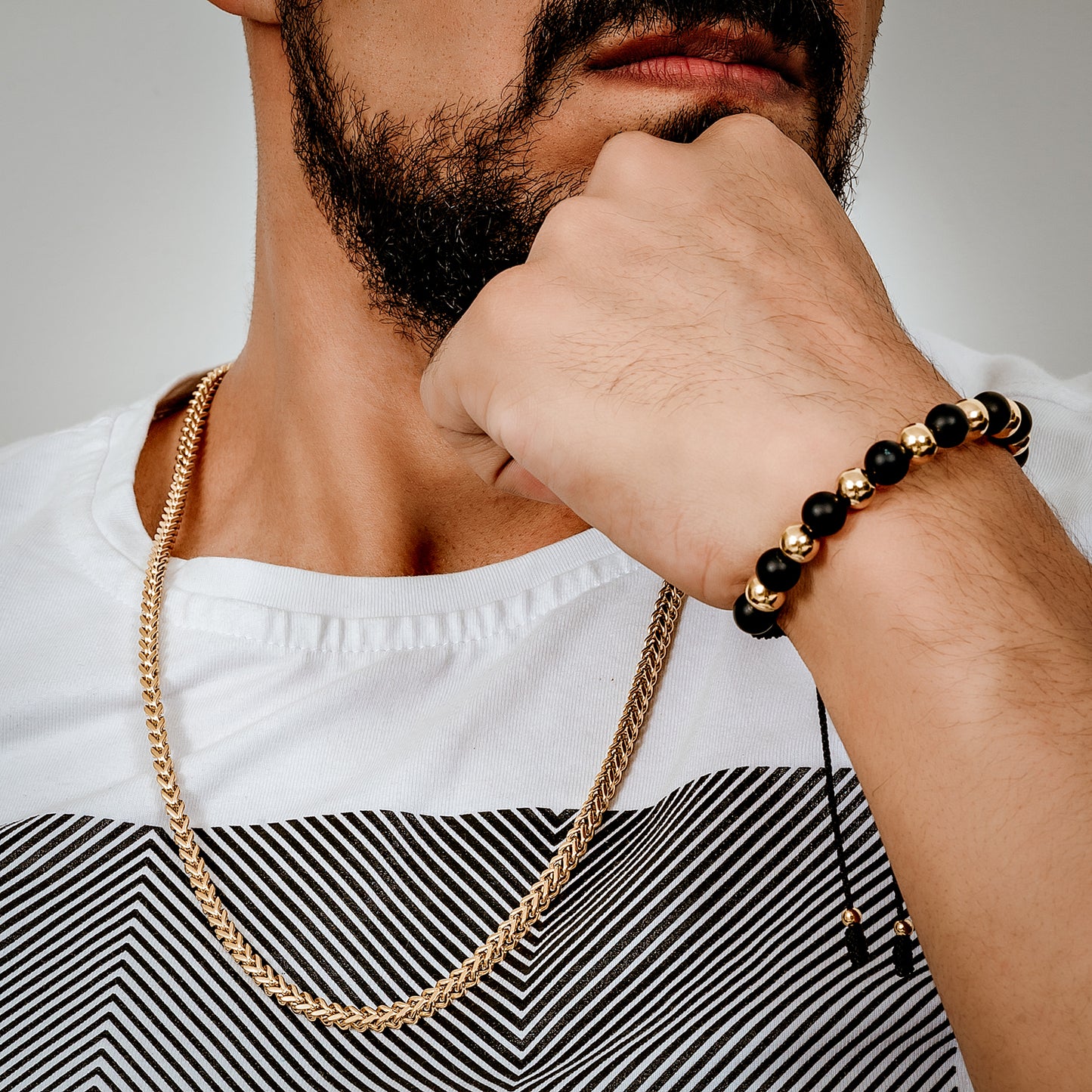 CADENA FRANCO ORO LA. 18K + CAJA DE LUJO GRATIS + 35% OFF + ENVÍO GRATIS + GARANTÍA VITALICIA