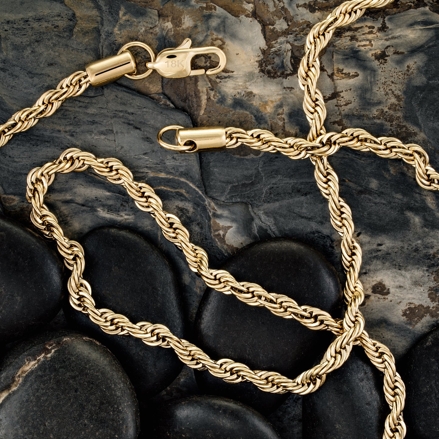 COMBO LUJO TOTAL: CADENA LAZO ORO LAMINADO 18K DE 4MM + PULSERA DE 4MM + GRATIS CAJA DE LUJO + ENVÍO GRATIS