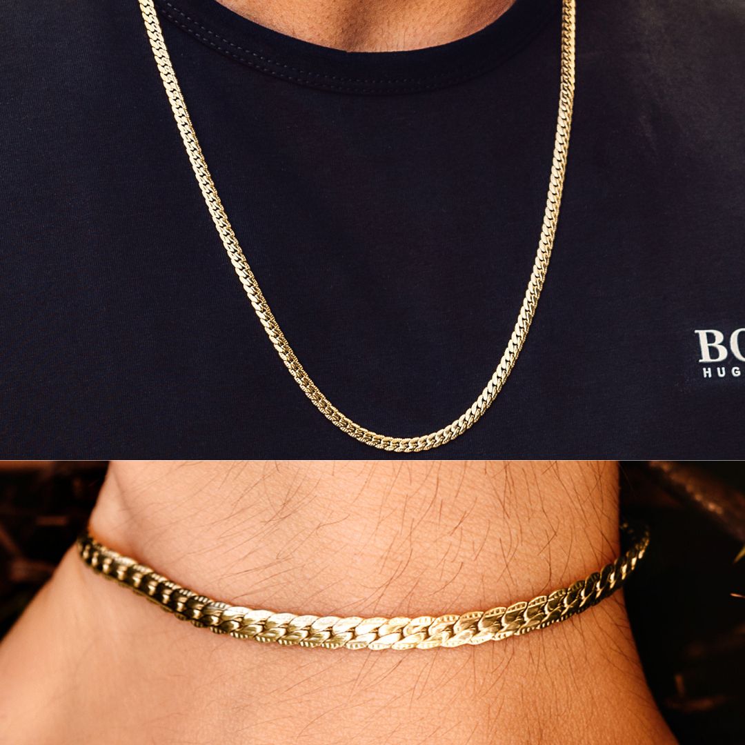 COMBO GRABADA X2 - CADENA + PULSERA