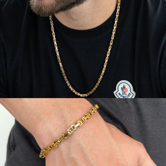 COMBO RÚSTICA X2 - CADENA + PULSERA