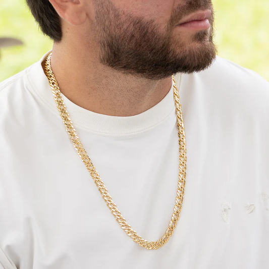 COMBO LUJO FORMAL: CADENA ENTRELAZADA ORO LAMINADO 18K DE 6MM + PULSERA DE 4MM + GRATIS CAJA DE LUJO + ENVÍO GRATIS
