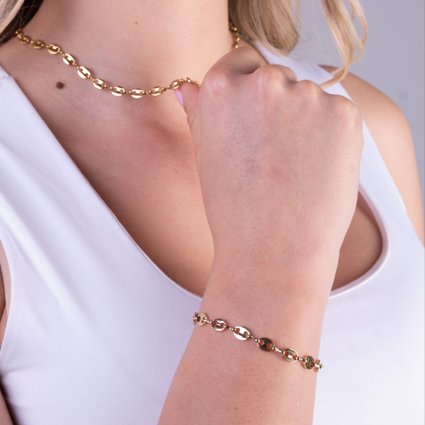 PULSERA GRANO DE CAFÉ — MUJER — 5.5MM