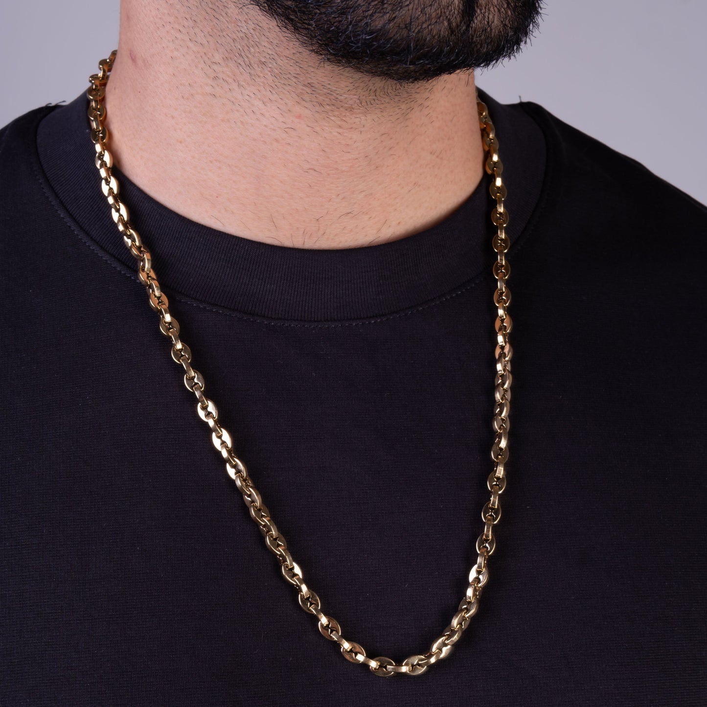 CADENA GRANO DE CAFÉ (DOBLE PREMIUM) — 6MM — HOMBRE