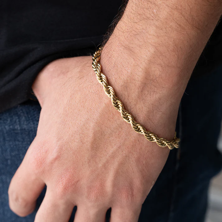 COMBO LAZO X3 - CADENA LAZO 4MM + PULSERA 4MM + DIJE CRUZ LAZO