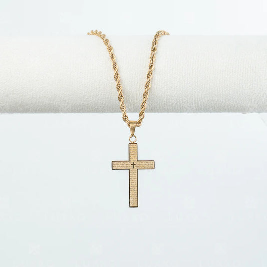 DIJE - CRUZ CON PADRE NUESTRO