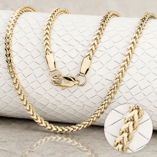 CADENA FRANCO VANGAL ORO LA. 18K + CAJA DE LUJO GRATIS + 30% OFF + ENVÍO GRATIS + GARANTÍA VITALICIA