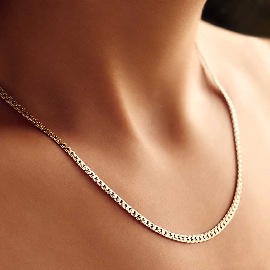 CADENA GRABADA — MUJER  — 3MM