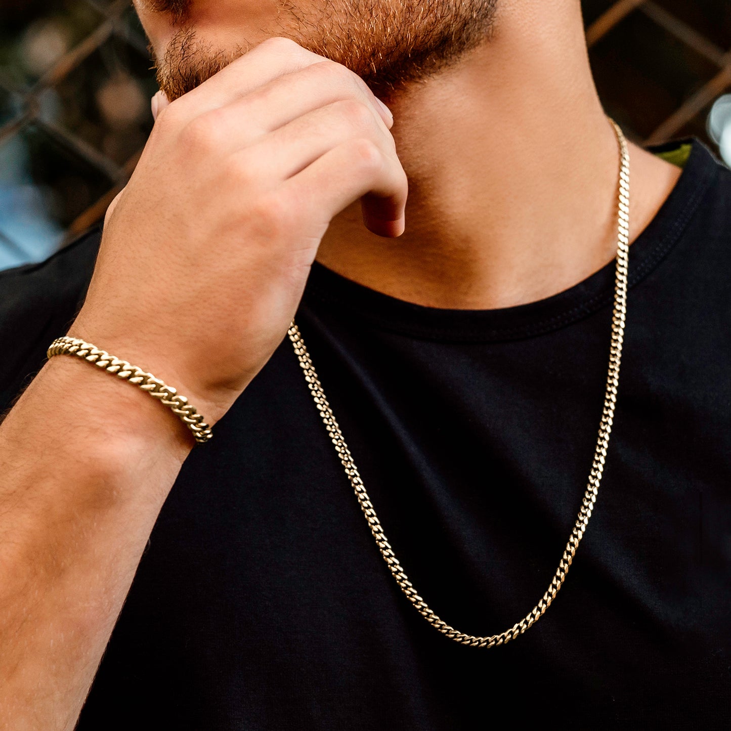 COMBO CUBANA X2 - CADENA + PULSERA