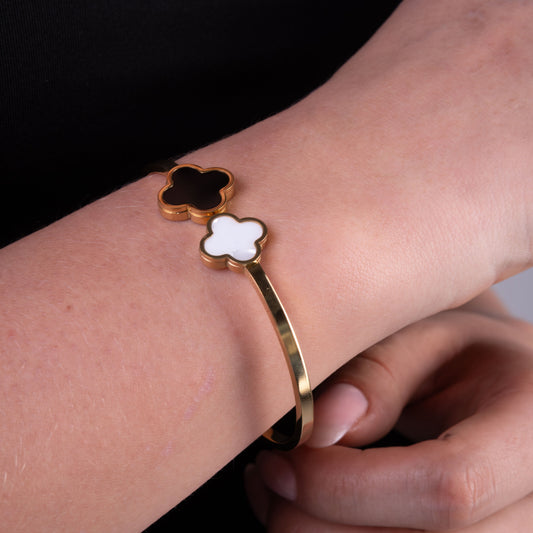 PULSERA BRAZALETE TREBOL — MUJER — 3MM