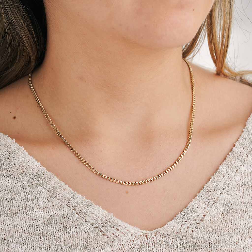 CADENA CUBANA — MUJER  — 3MM