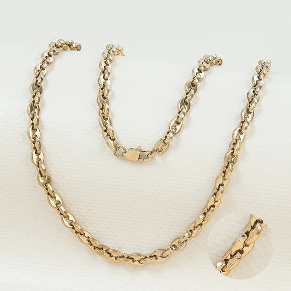 CADENA GRANO DE CAFÉ (DOBLE PREMIUM) — 6MM — HOMBRE