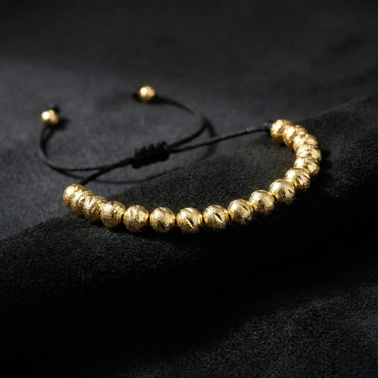MANILLA HILO NEGRO DIAMANTADA — (UNISEX) — 5MM